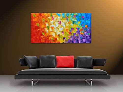 Abstract Canvas Wall Art – Hand Painted Oil Painting, Framed & Ready to Hang