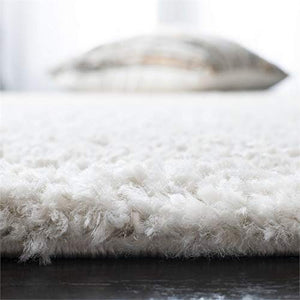 Beige Shag Area Rug 9x12 – Polypropylene, Non-Shedding, Machine Made