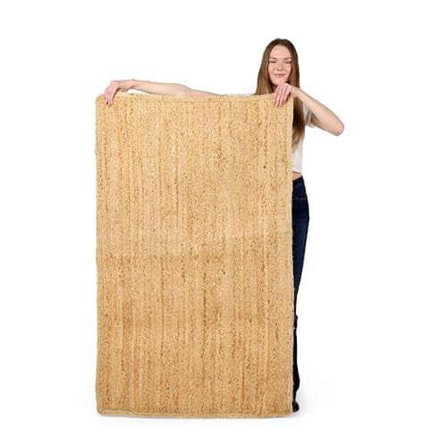 3x5 Natural Jute Area Rug – Braided, Handcrafted