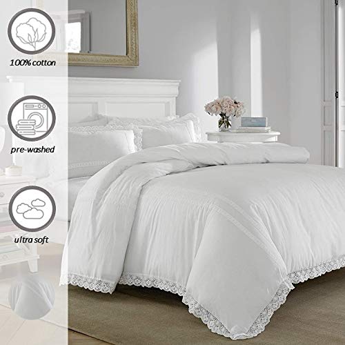 Cotton Duvet Cover Set with Shams – Reversible Bedding