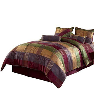 7-Piece Jacquard Patchwork Comforter Set