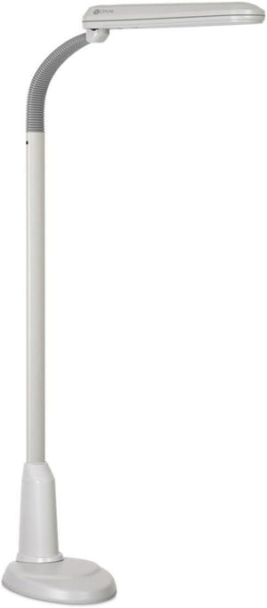 Full Spectrum Floor Lamp with Adjustable Flex Neck – Dove Grey