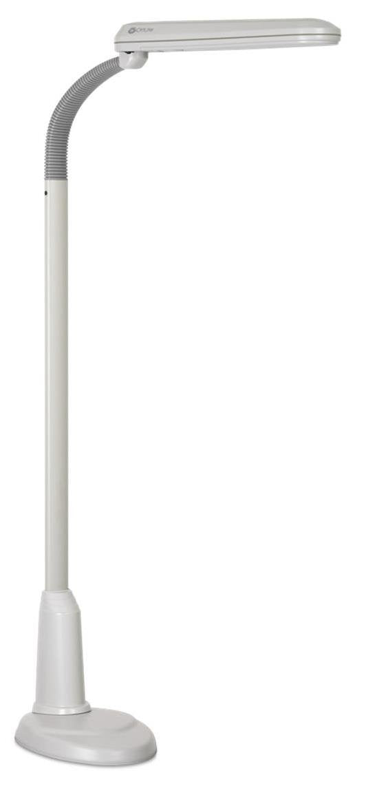 Full Spectrum Floor Lamp with Adjustable Flex Neck – Dove Grey