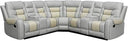 L-Shaped Manual Recliner Sectional Sofa with Chaise Lounge