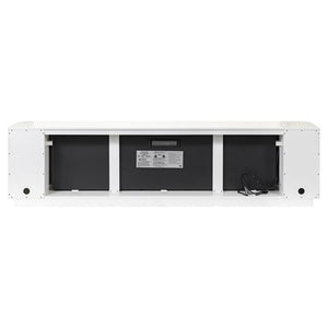 84" Modern Fireplace TV Console with 60" Crystal Insert & Storage