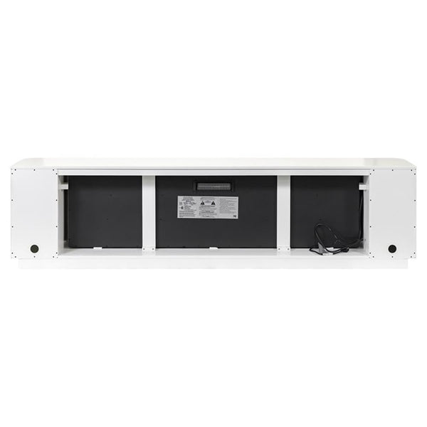84" Modern Fireplace TV Console with 60" Crystal Insert & Storage