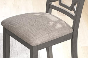 6-Piece Transitional Dining Table Set with Bench and Upholstered Chairs, Seats 6