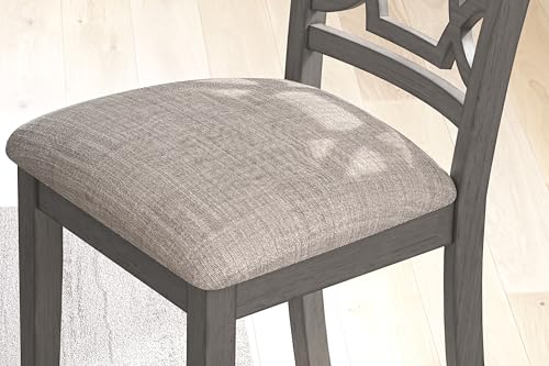 6-Piece Transitional Dining Table Set with Bench and Upholstered Chairs, Seats 6