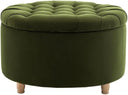 Round Storage Ottoman with Lift-Off Lid – 28 Inch
