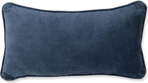 Needlepoint Decorative Throw Pillow – Blue, 8" x 14"