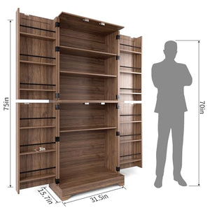 Farmhouse Kitchen Pantry Cabinet with Barn Door