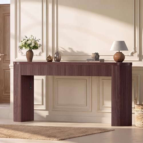 63" Fluted Console Table with 2 Drawers