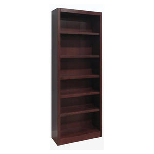 Solid Wood 84" Bookcase Set of 2 – 6-Shelf, Cherry