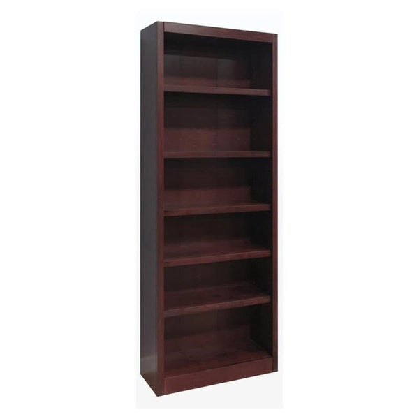 Solid Wood 84" Bookcase Set of 2 – 6-Shelf, Cherry