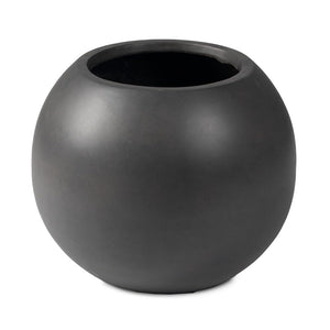 Round Sphere Charcoal Planter – Fiberstone Composite, Indoor & Outdoor
