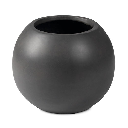 Round Sphere Charcoal Planter – Fiberstone Composite, Indoor & Outdoor