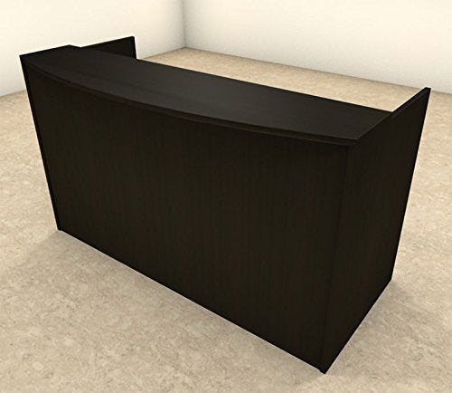 2-Piece Rectangular Office Reception Desk Set with Storage Cabinet