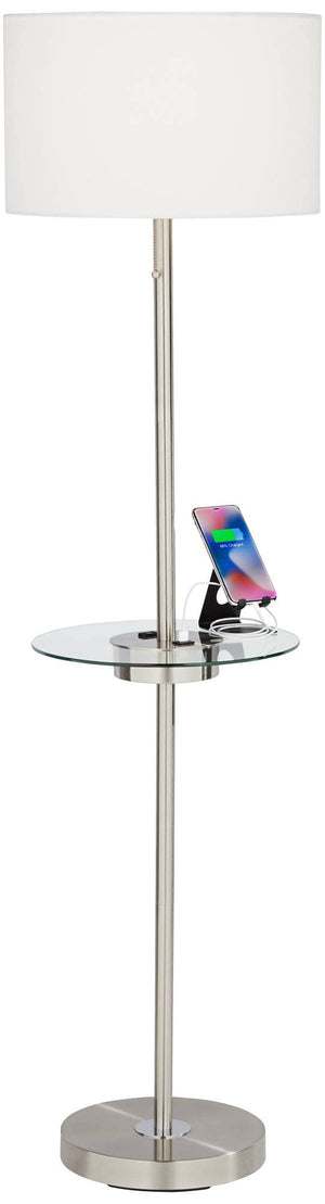 Floor Lamp with Tray Table, USB & AC Outlet