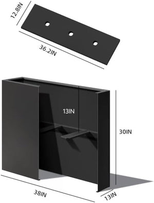 Large Metal Rectangular Planter Box – 38"L x 13"W x 30"H