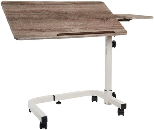Tilt Top Overbed Table – Adjustable Height with Lockable Wheels