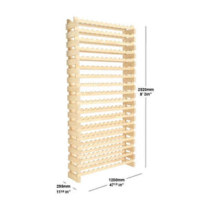 216-Bottle Freestanding Wood Wine Rack