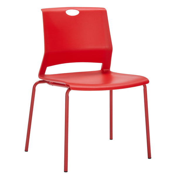 Stackable Chairs Set of 4 with Metal Frame