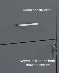 2-Drawer Vertical File Cabinet – Graphite