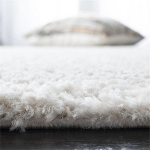 Beige Shag Area Rug 9x12 – Polypropylene, Non-Shedding, Machine Made