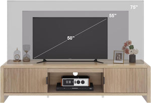 63-Inch Fluted-Door TV Stand & Entertainment Center