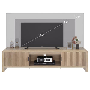 63-Inch Fluted-Door TV Stand & Entertainment Center