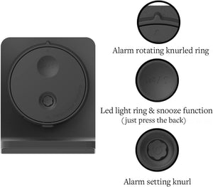 Analog Alarm Clock with Light & Snooze – Silent Bedside Clock