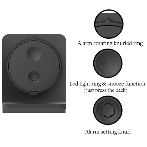 Analog Alarm Clock with Light & Snooze – Silent Bedside Clock