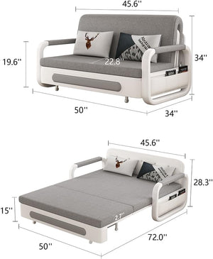 Pull-Out Sofa Daybed with Storage & Trundle