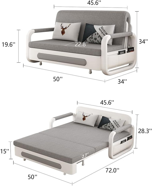 Pull-Out Sofa Daybed with Storage & Trundle