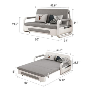 Pull-Out Sofa Daybed with Storage & Trundle