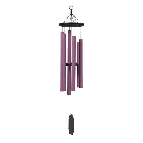 41-Inch Handcrafted Wind Chime Purple