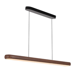 47" Wood Grain Linear Pendant Light