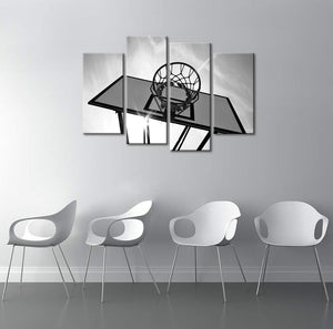 Basketball Canvas Wall Art – 4-Panel Set 32"x48"