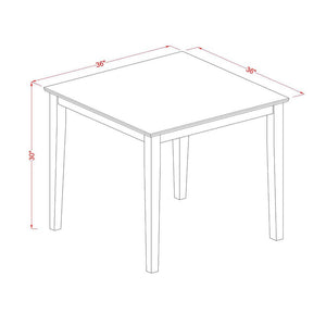 Square Dining Table Set with Chairs – Solid Wood, 3 & 5 Piece