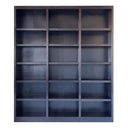 84" Triple Wide Wood Bookcase – Espresso