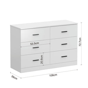 6-Drawer Horizontal Dresser Cabinet