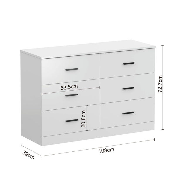 6-Drawer Horizontal Dresser Cabinet