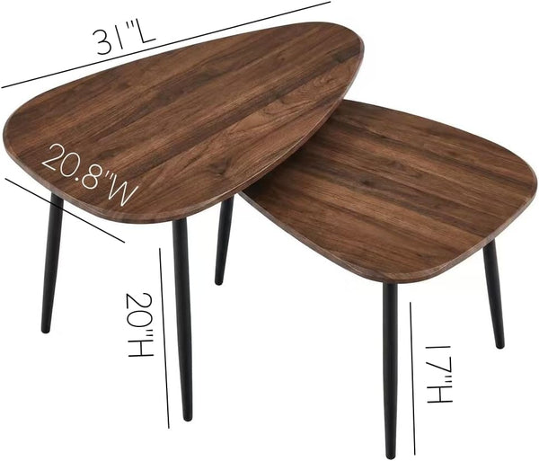 Oval Nesting Coffee Table Set