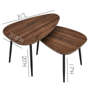 Oval Nesting Coffee Table Set