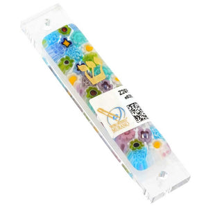 Murano Glass Mezuzah Cover – Pastels Millefiori Multicolor