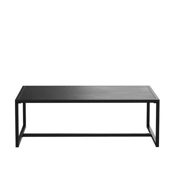 Indoor Outdoor Steel Patio Coffee Table – Black