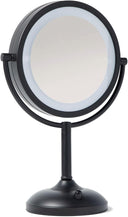 LED Lighted Tabletop Vanity Mirror with 10X/1X Magnification