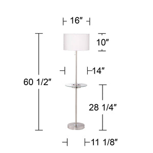 Floor Lamp with Tray Table, USB & AC Outlet