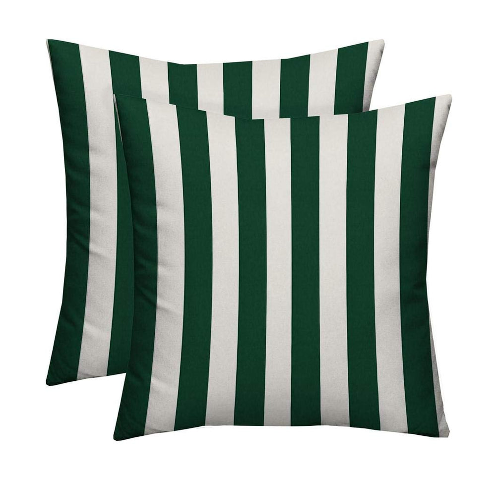 Outdoor Square Throw Pillows Set of 2 – 20"x20" All-Weather Spun Polyester