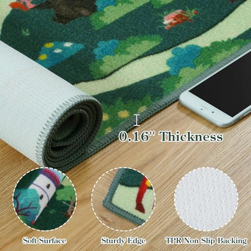 Kids Playroom Rug – Washable Non-Slip Play Carpet